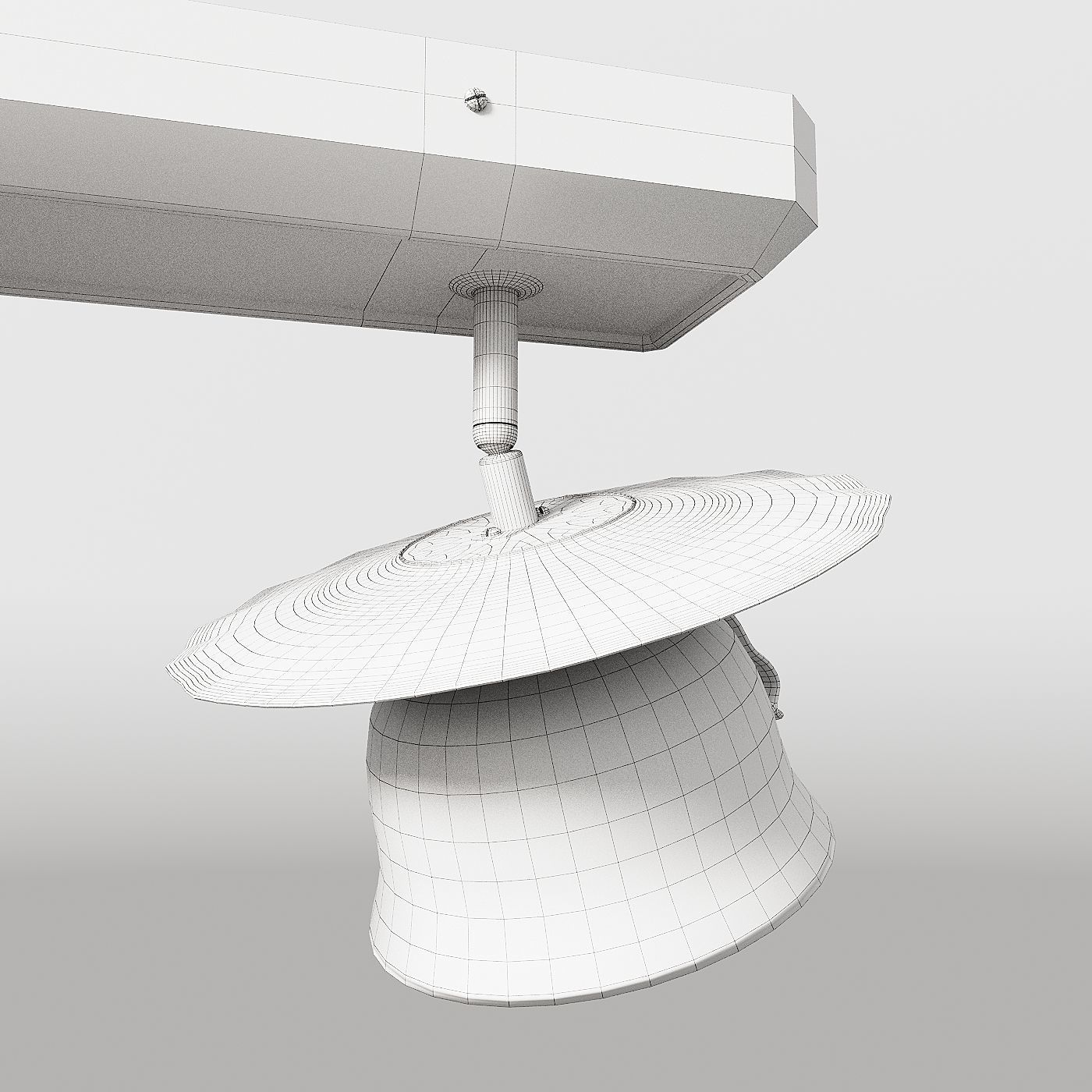 illuminator light fixture with four lights 3D model_2