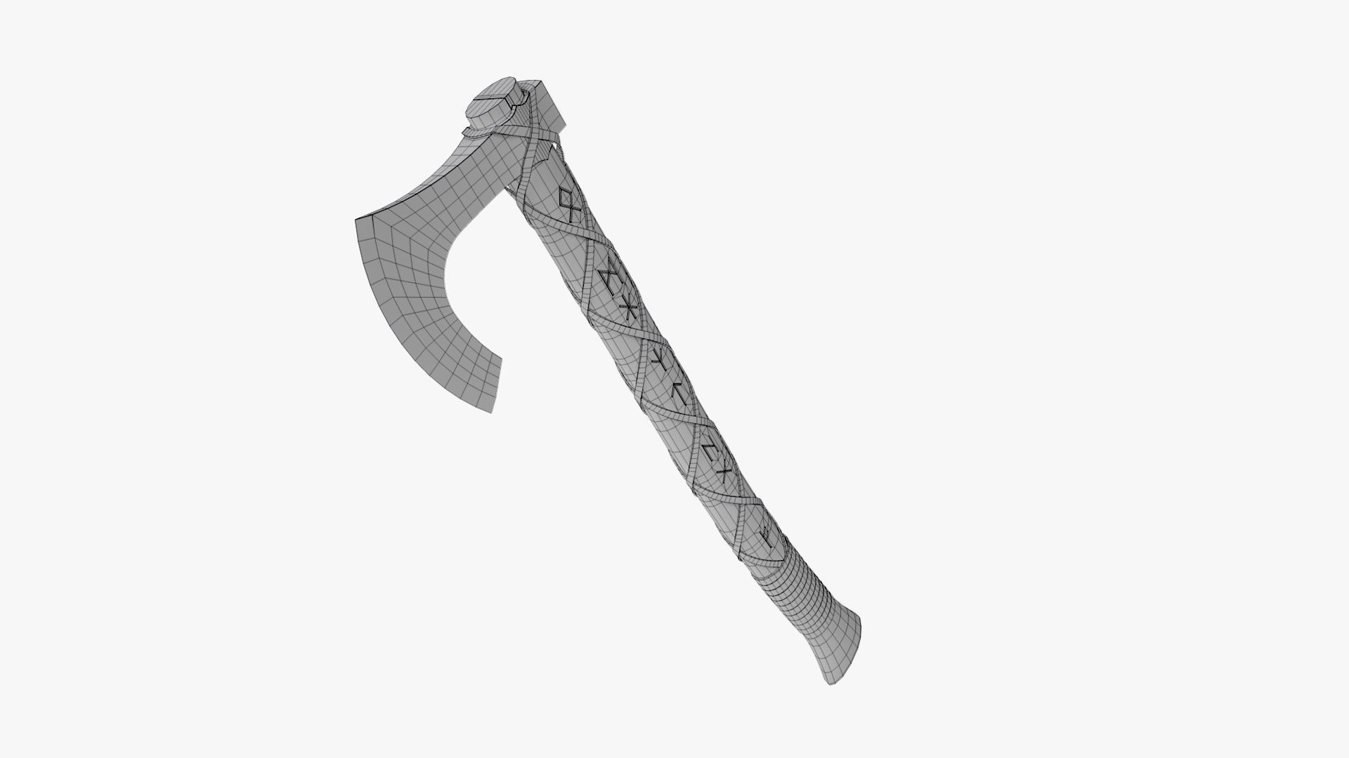 Viking Axe 3D model_10