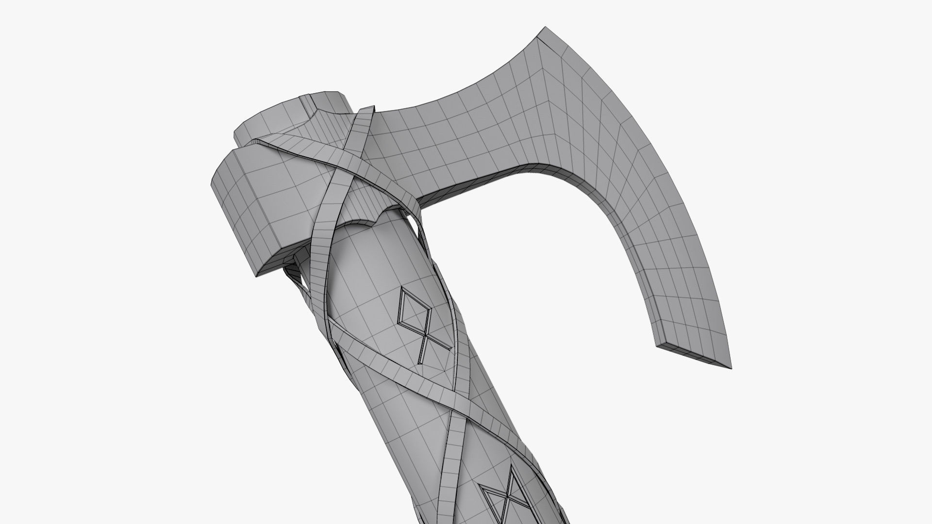 Viking Axe 3D model_9