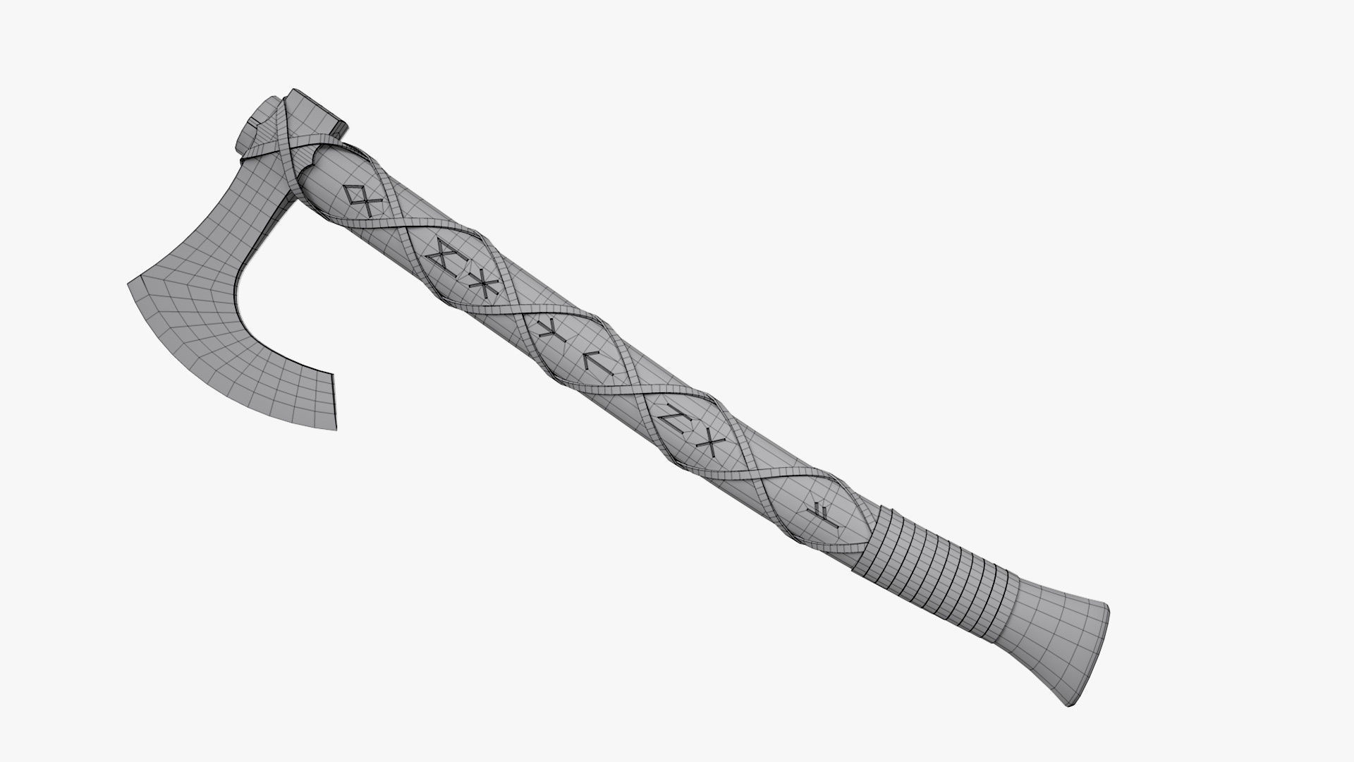 Viking Axe 3D model_8