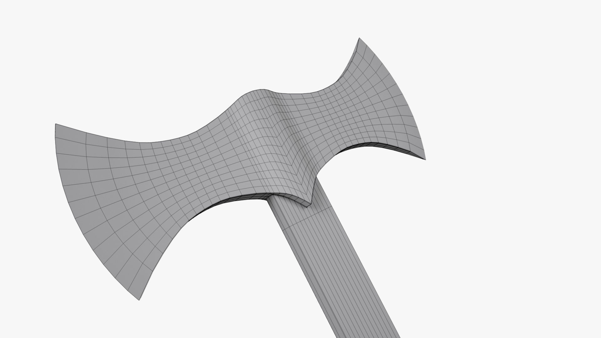 Double Bit Axe 3D model_10