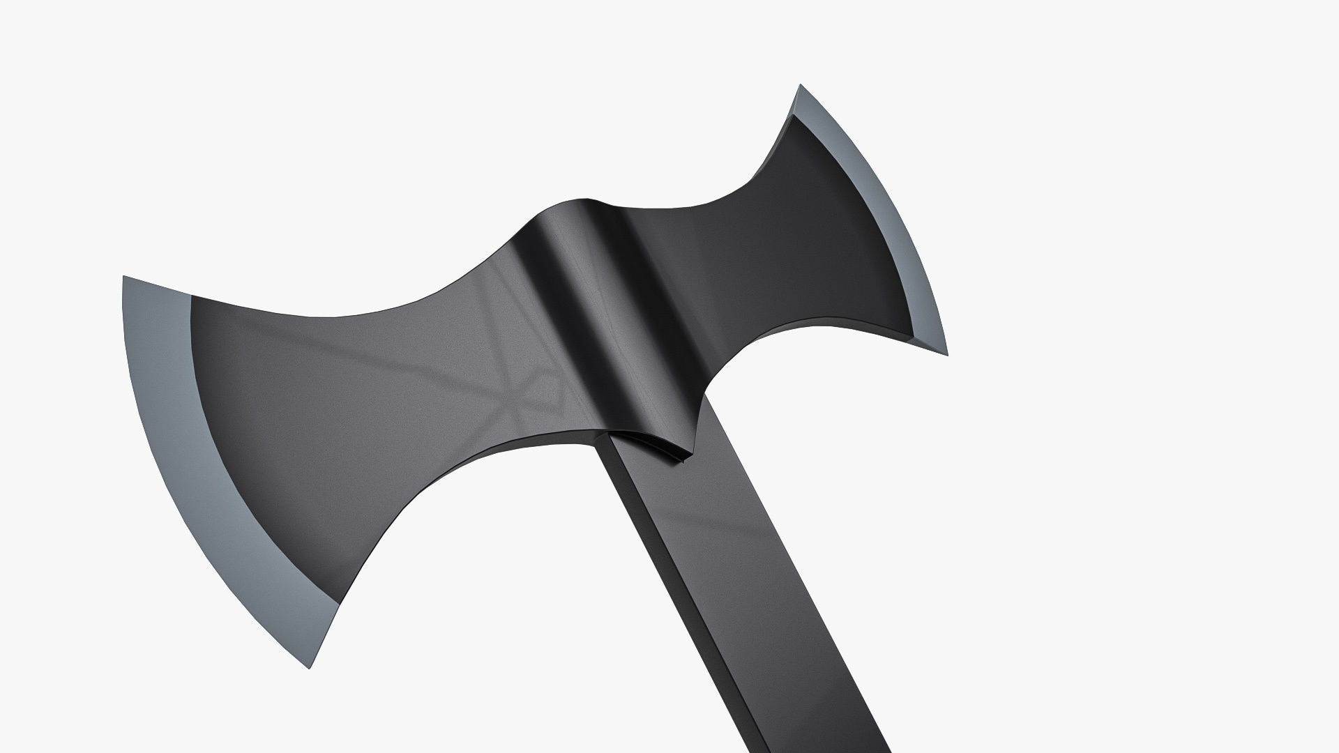 Double Bit Axe 3D model_4