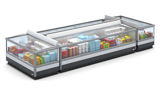 Set of Refrigerated Display Cases 3D model