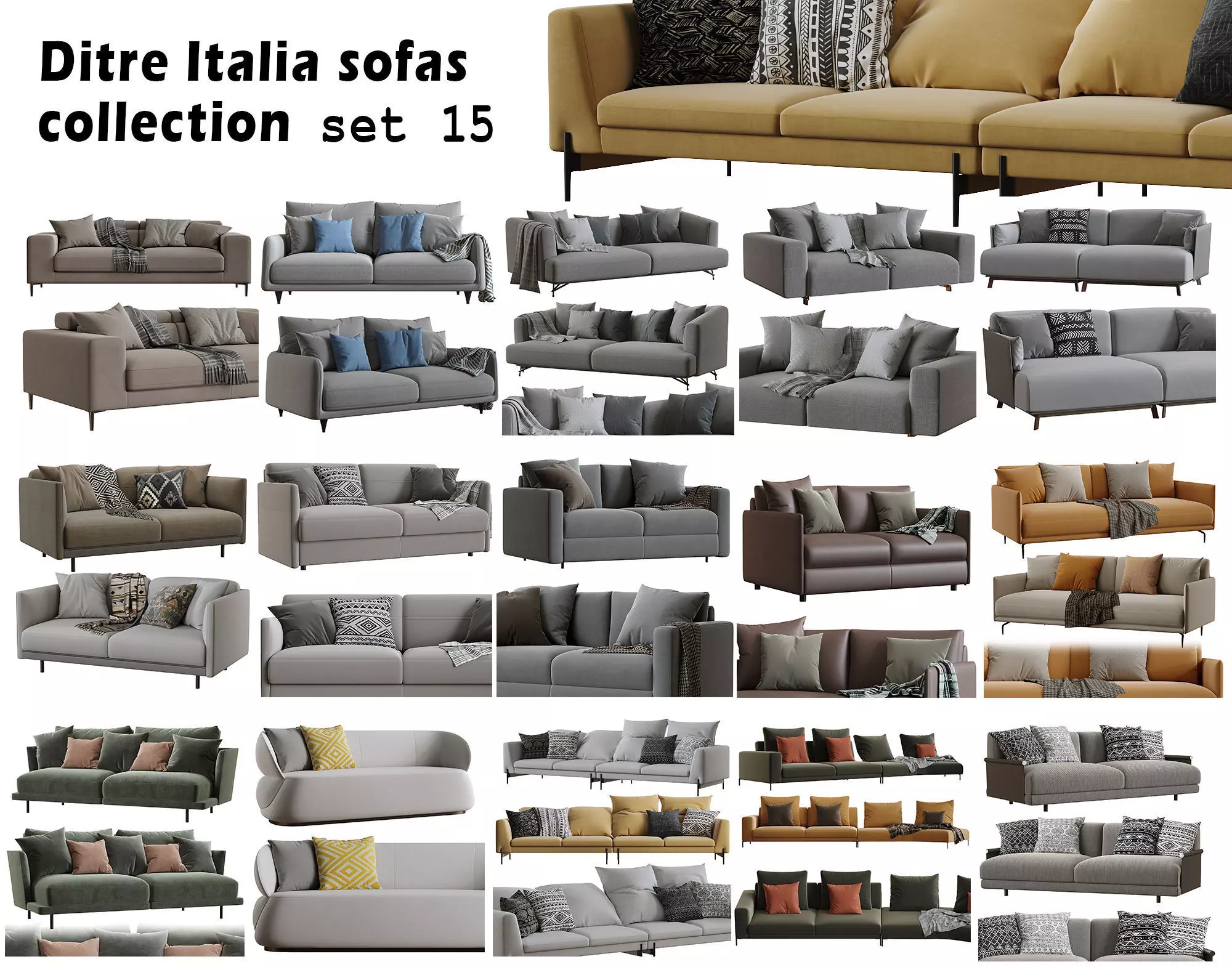 Ditre Italia sofas  collection  3d models set 15 _0