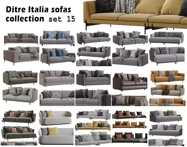 Ditre Italia sofas  collection  3d models set 15 