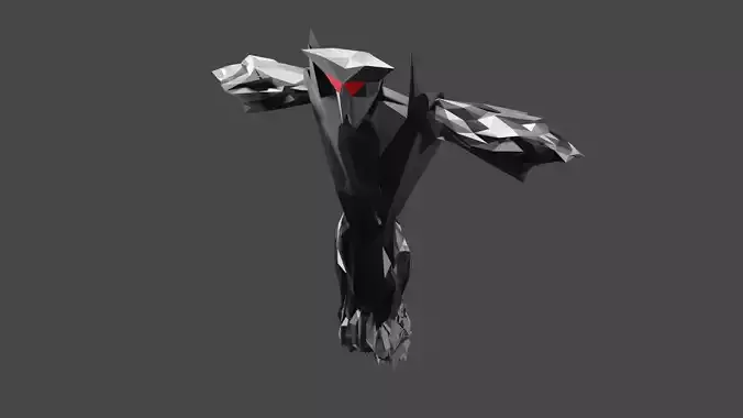 Low Poly Monster - baby monster Low-poly 3D model