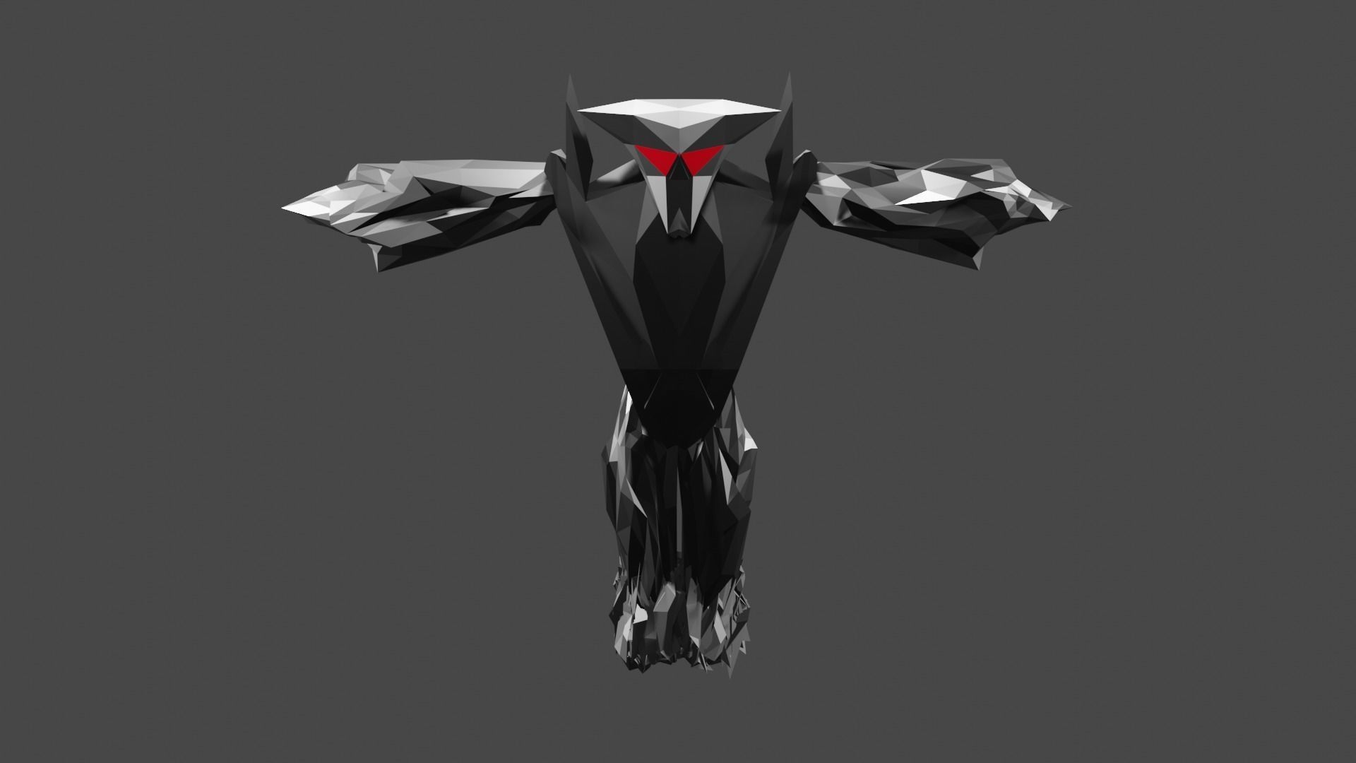Low Poly Monster - baby monster Low-poly 3D model_2