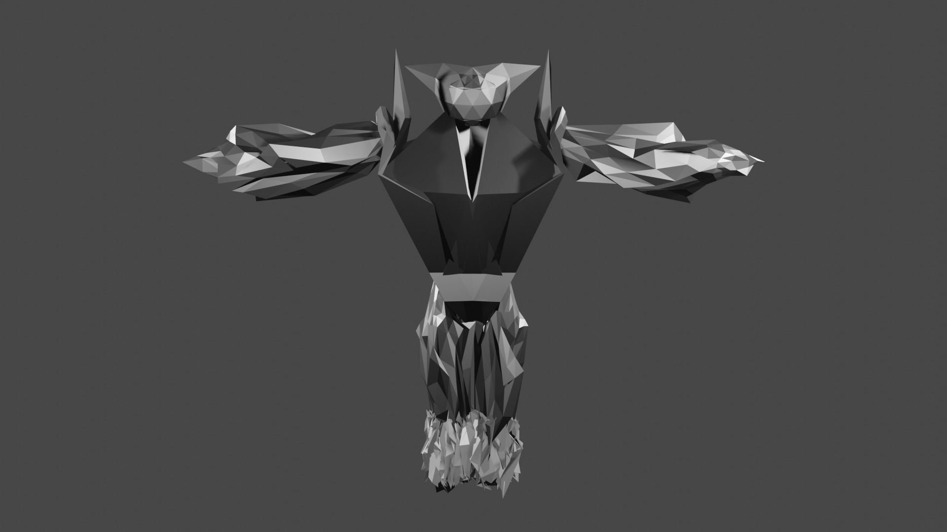Low Poly Monster - baby monster Low-poly 3D model_3