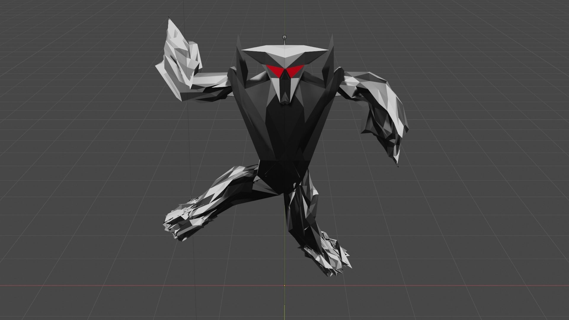 Low Poly Monster - baby monster Low-poly 3D model_4