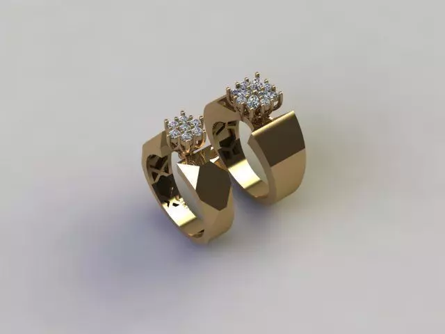 solitaire rings 3D print model_0