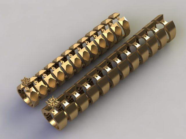 solitaire rings 3D print model_1