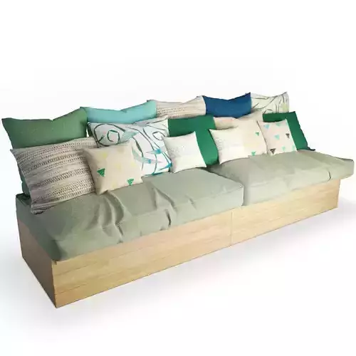 Floated Wooden Bench