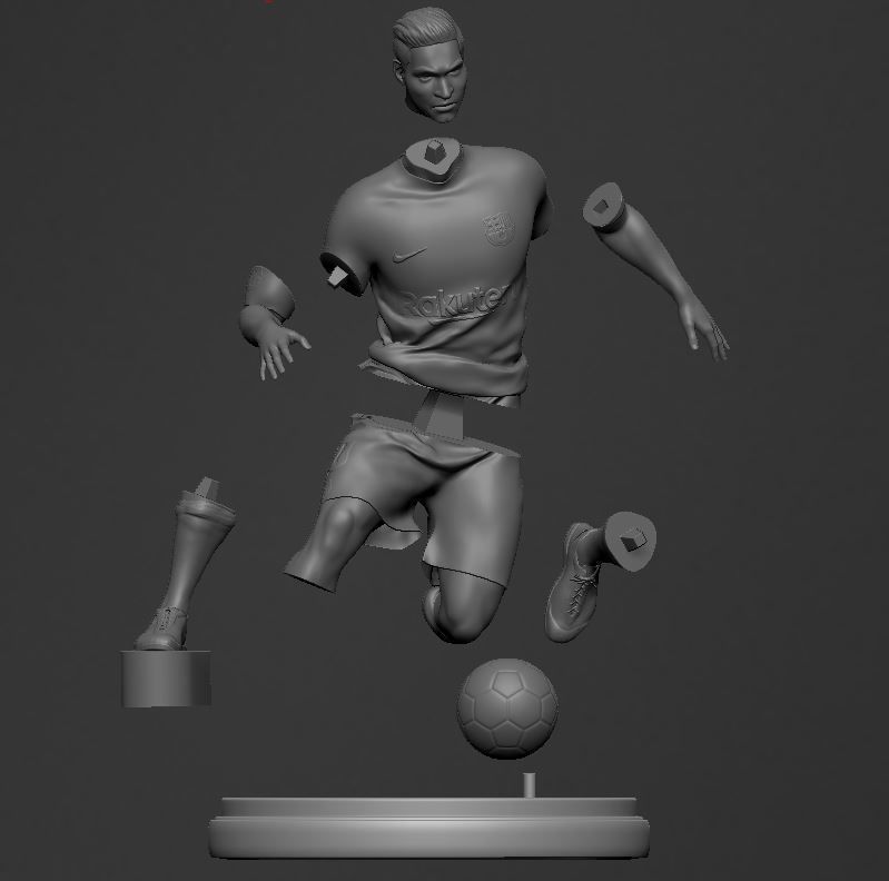 FootBall Player 3D Printable Free Free 3D print model_9
