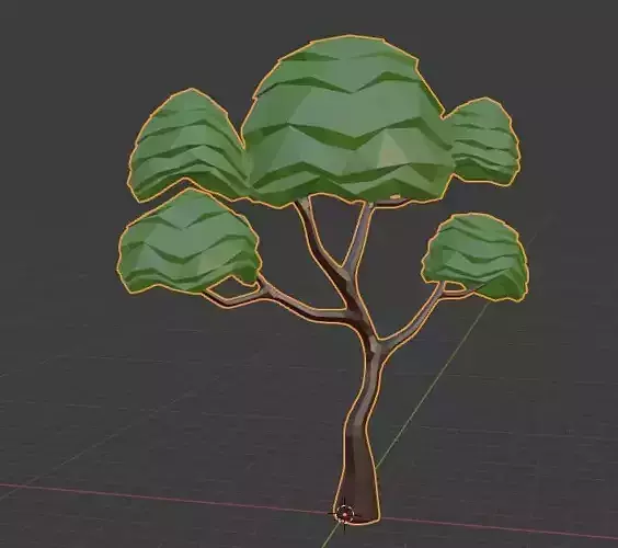 Low Poly Tree 3D model in polygons