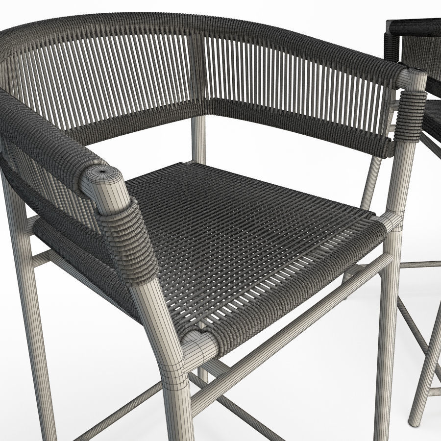 Ethimo Kith Stool 3D model_3