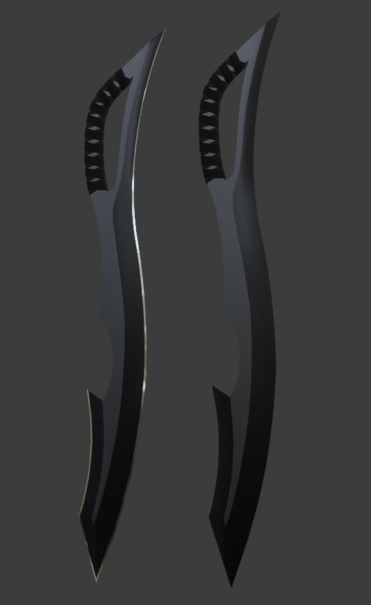 Dark Machete Game-ready Low-poly 3D model_4
