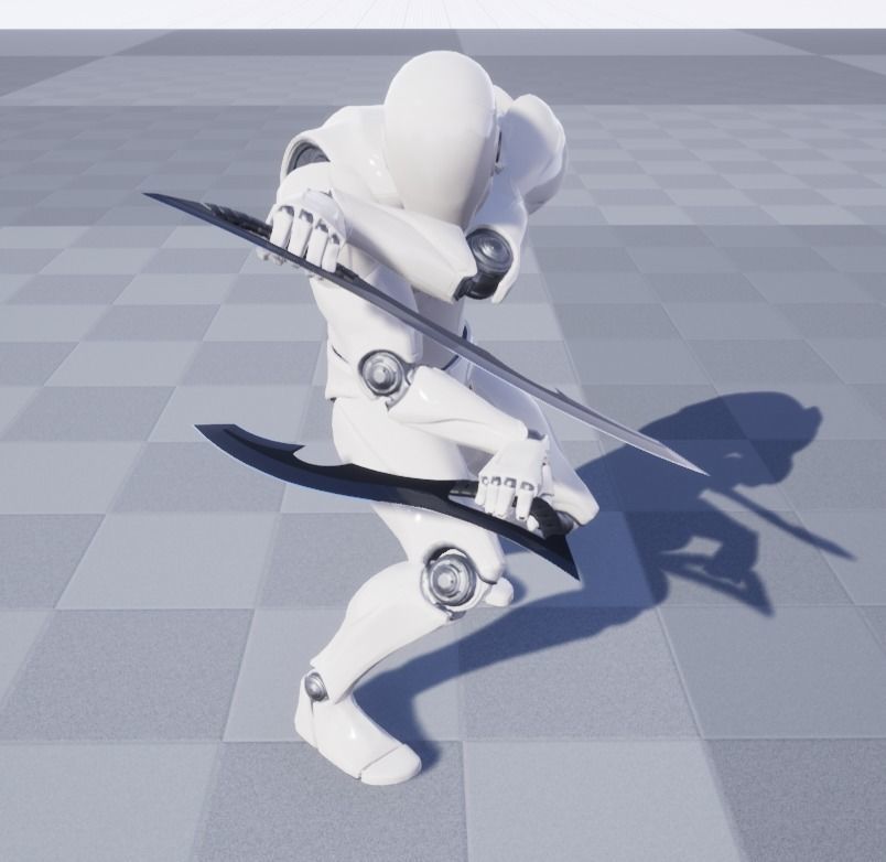 Dark Machete Game-ready Low-poly 3D model_1