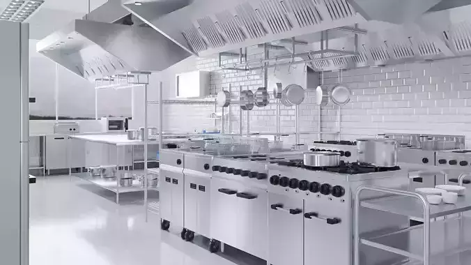 Commercial Kitchen 3D Model 3D model