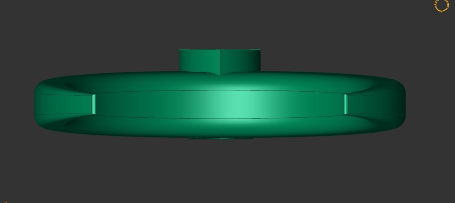 Moon pendant Lunar with a stone 3D print model_10