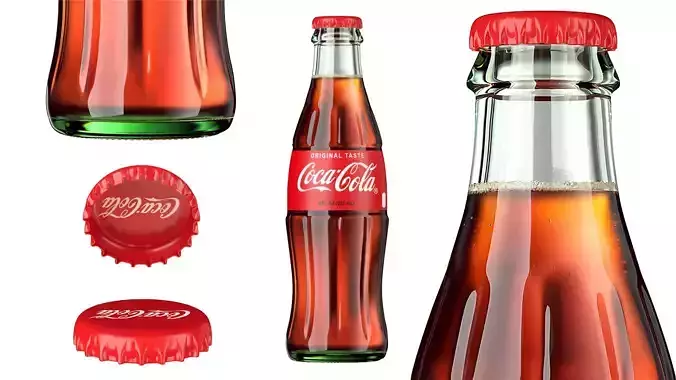 Coca Cola Glass Bottle 3D model