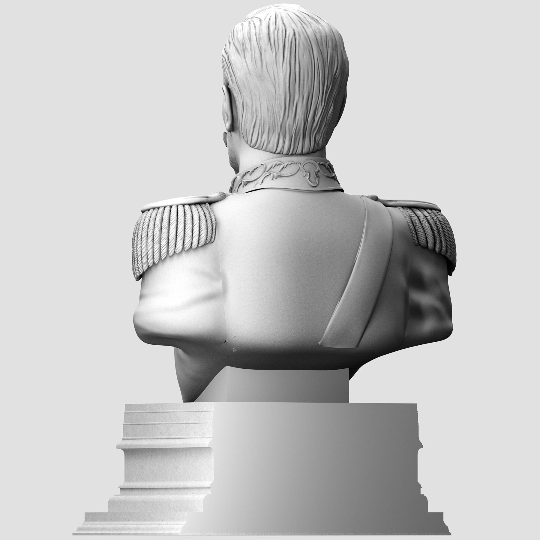 Imperator bust of soldier 3D print model_15
