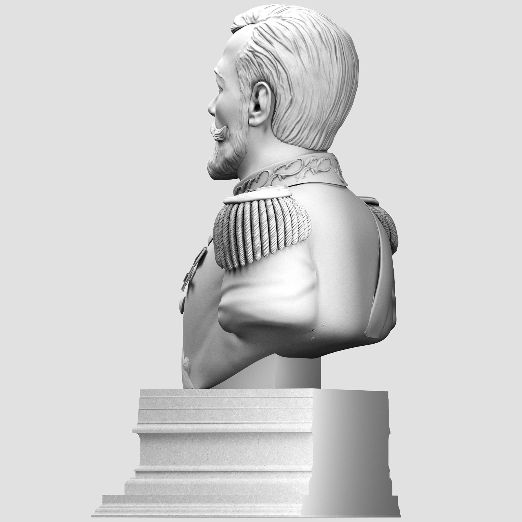 Imperator bust of soldier 3D print model_6