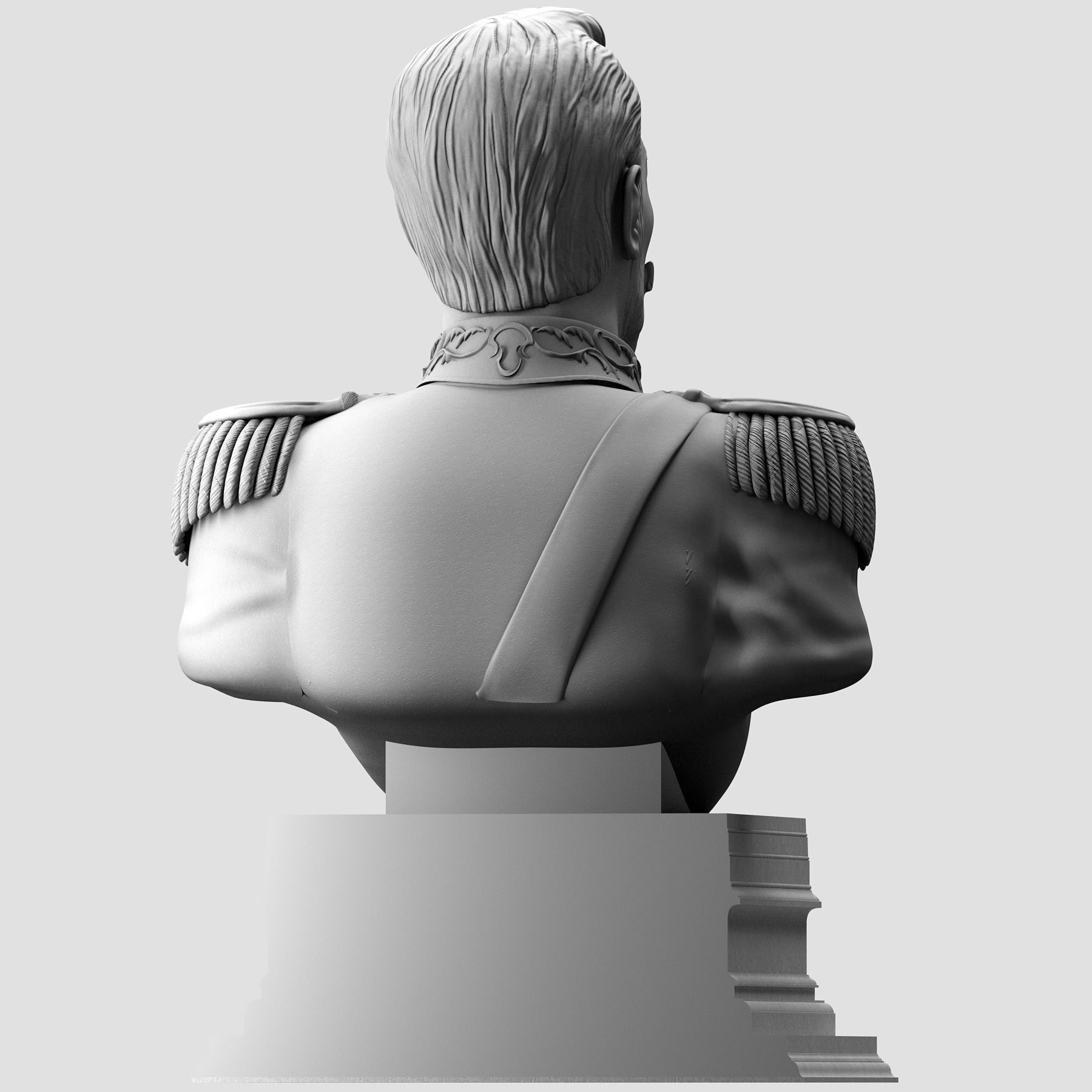 Imperator bust of soldier 3D print model_10