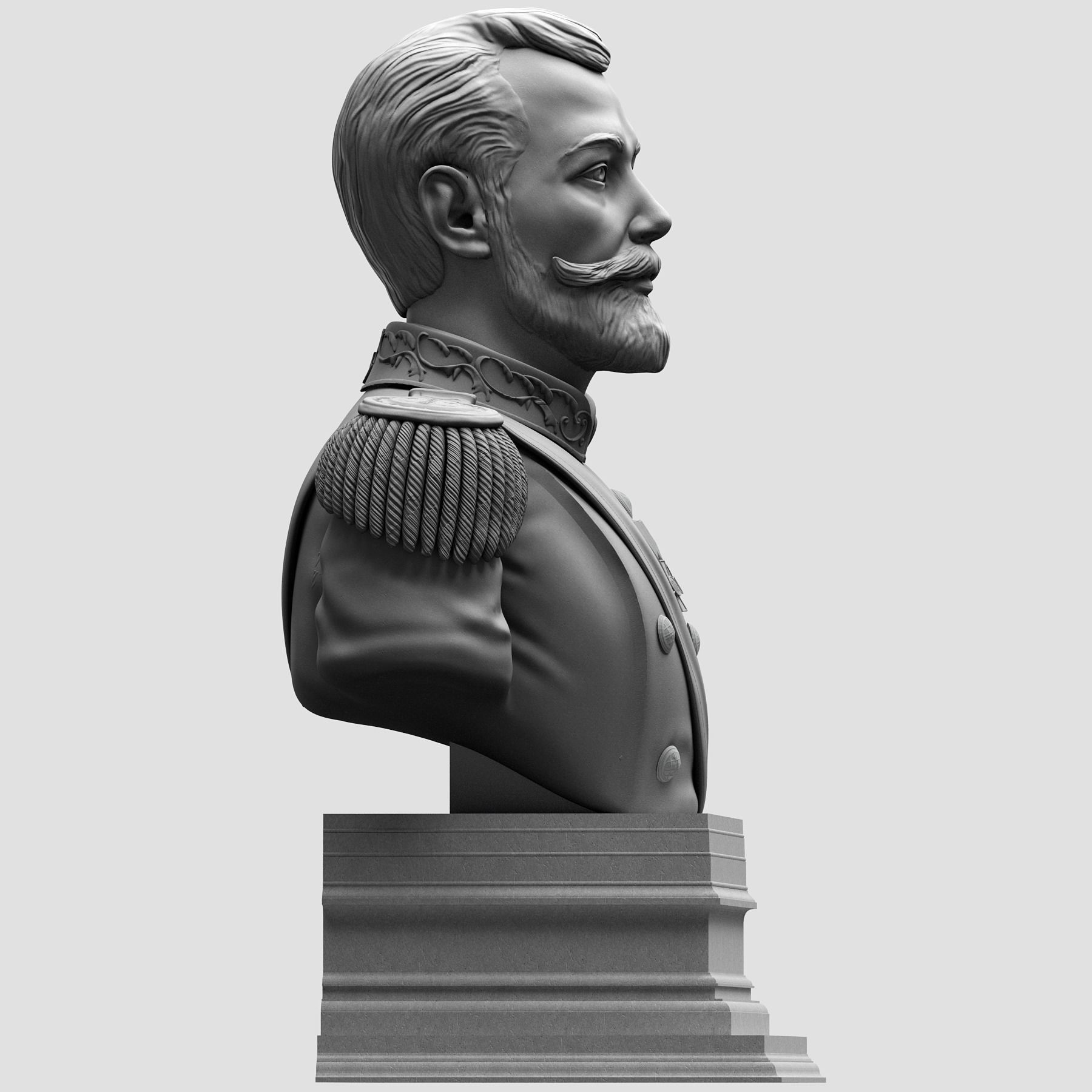 Imperator bust of soldier 3D print model_4