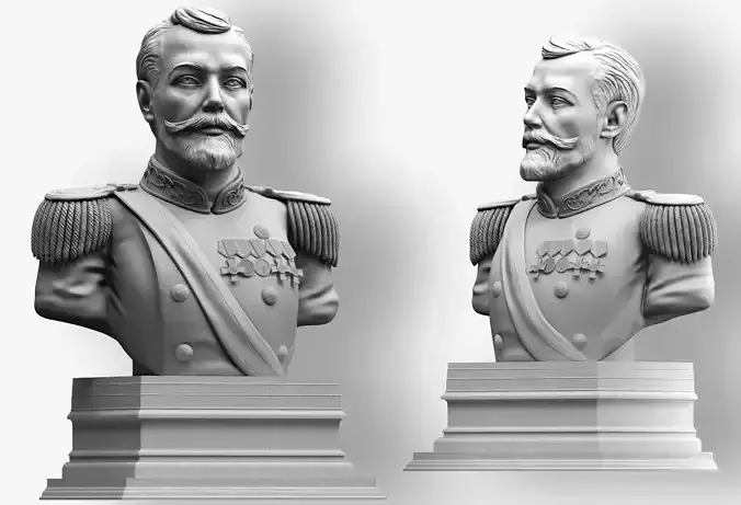 Imperator bust of soldier 3D print model