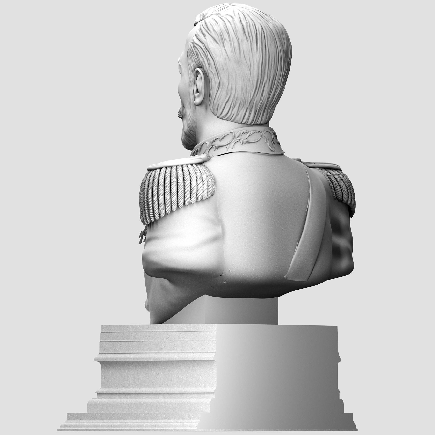 Imperator bust of soldier 3D print model_17