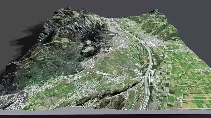 Mountain landscape Liechtenstein