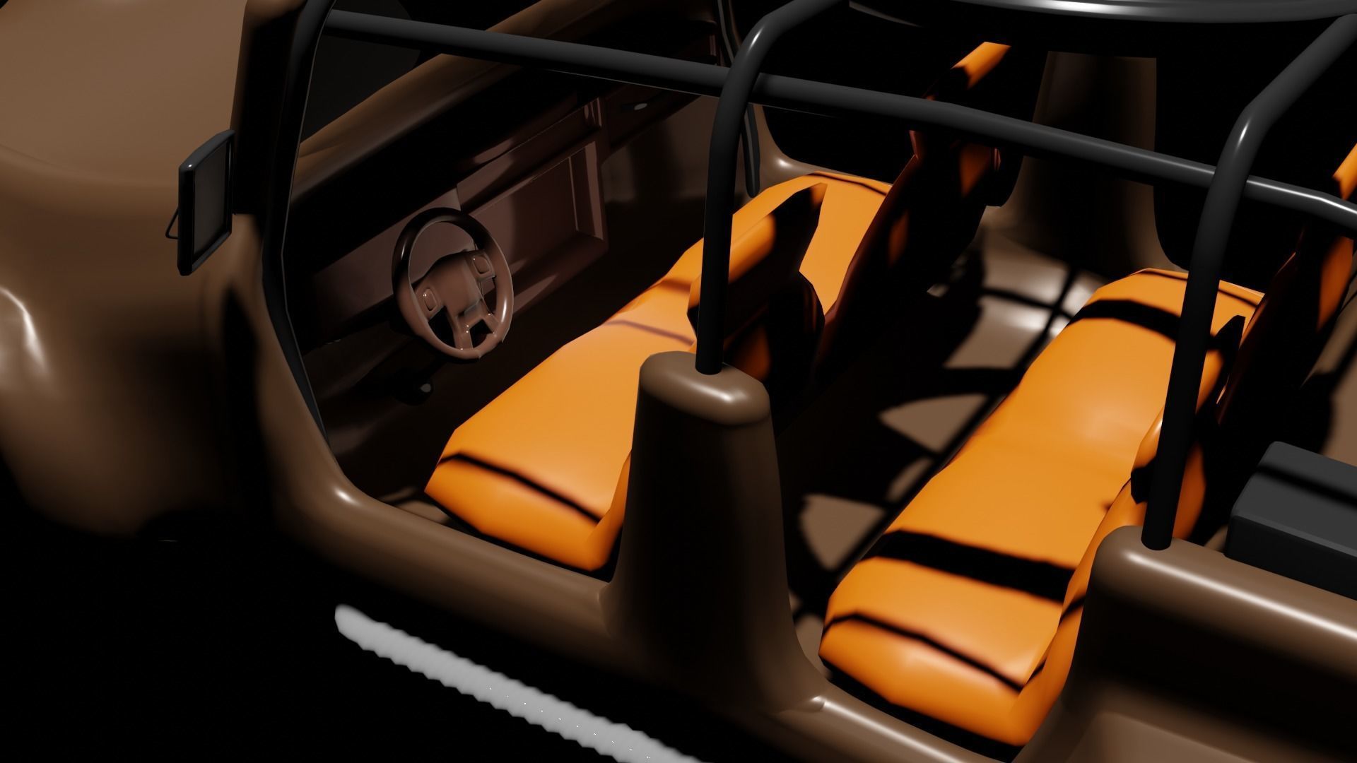 Military Jeep Car willy Free low-poly 3D model_3