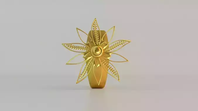 Ring 2 gold with flower