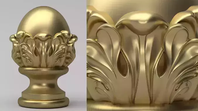 Carved Finial 3D model