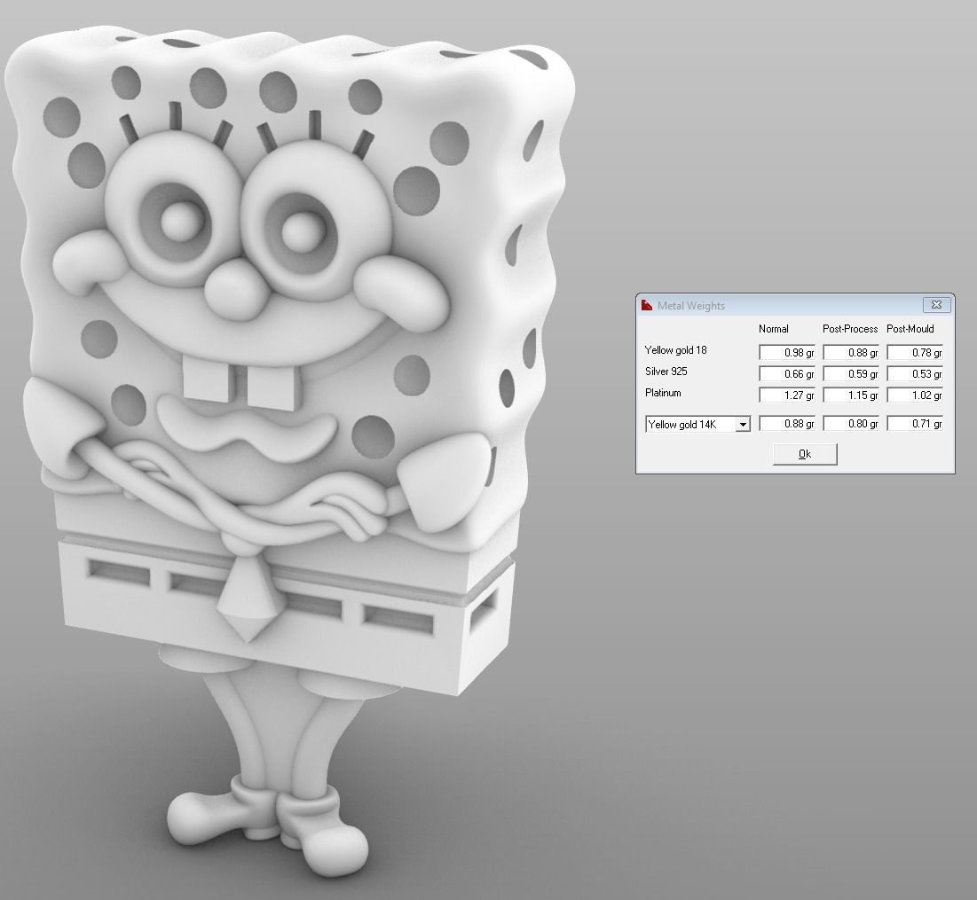 Spongebob squarepants charm 3D print model_2