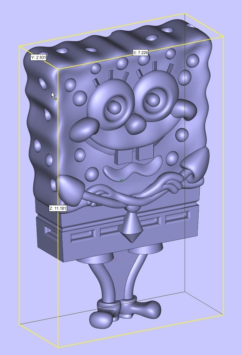 Spongebob squarepants charm 3D print model_1