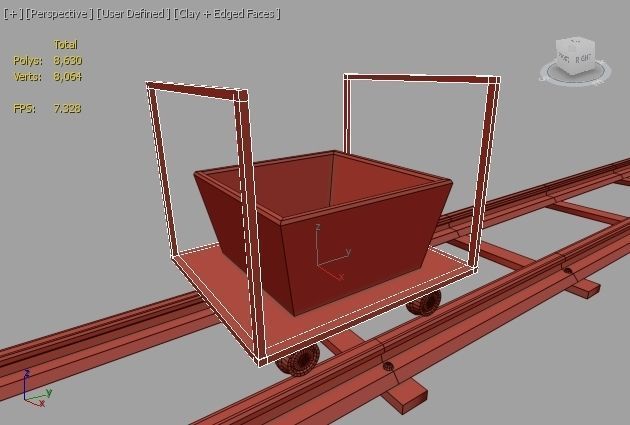 The push-trolley 3D model_4