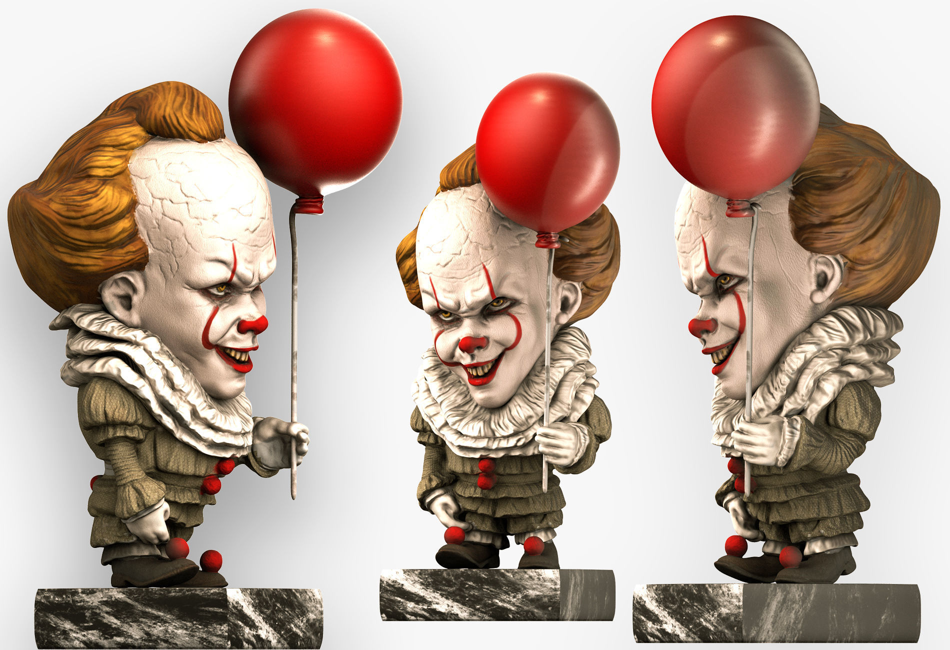 It 3d Model figurine with ball 3D print model_11