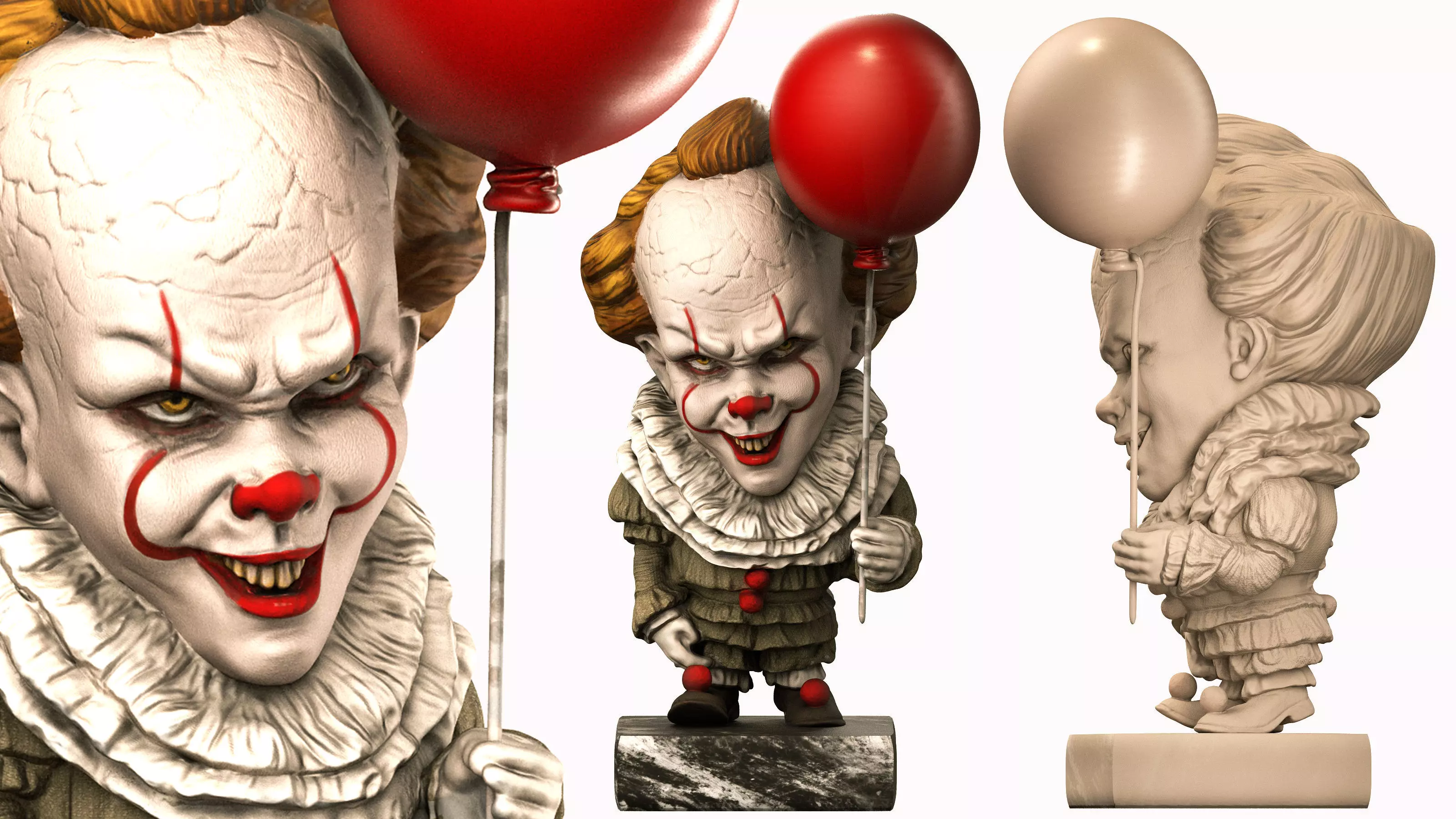 It 3d Model figurine with ball 3D print model_0