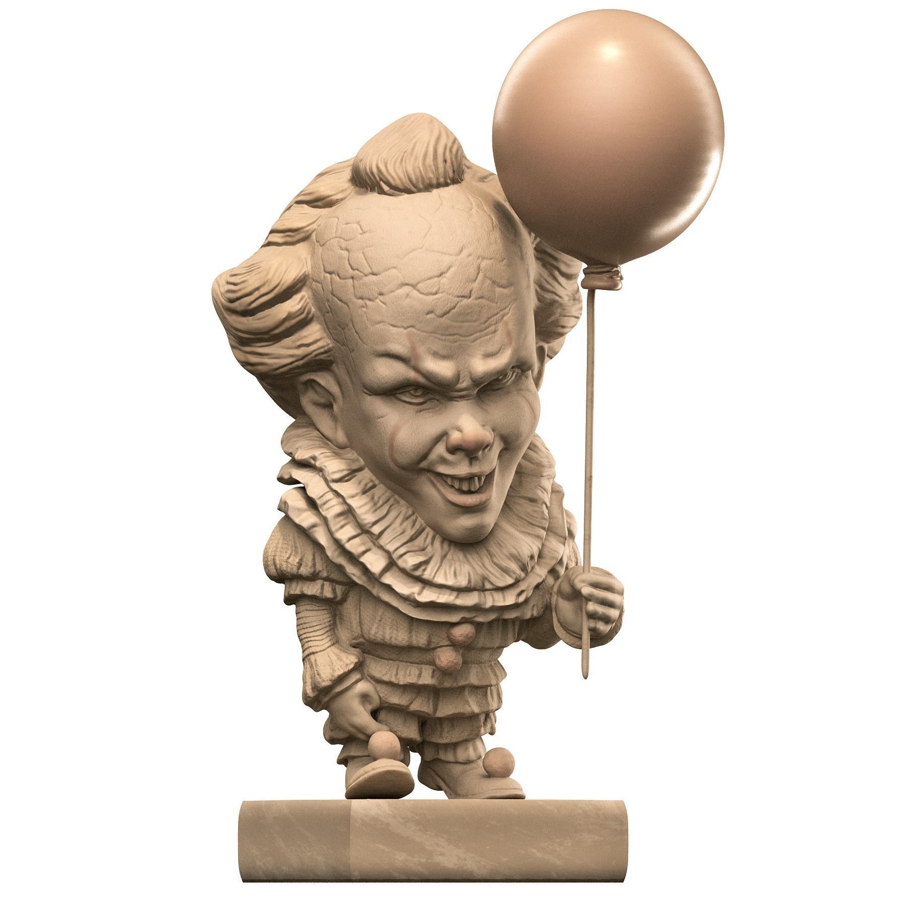 It 3d Model figurine with ball 3D print model_5