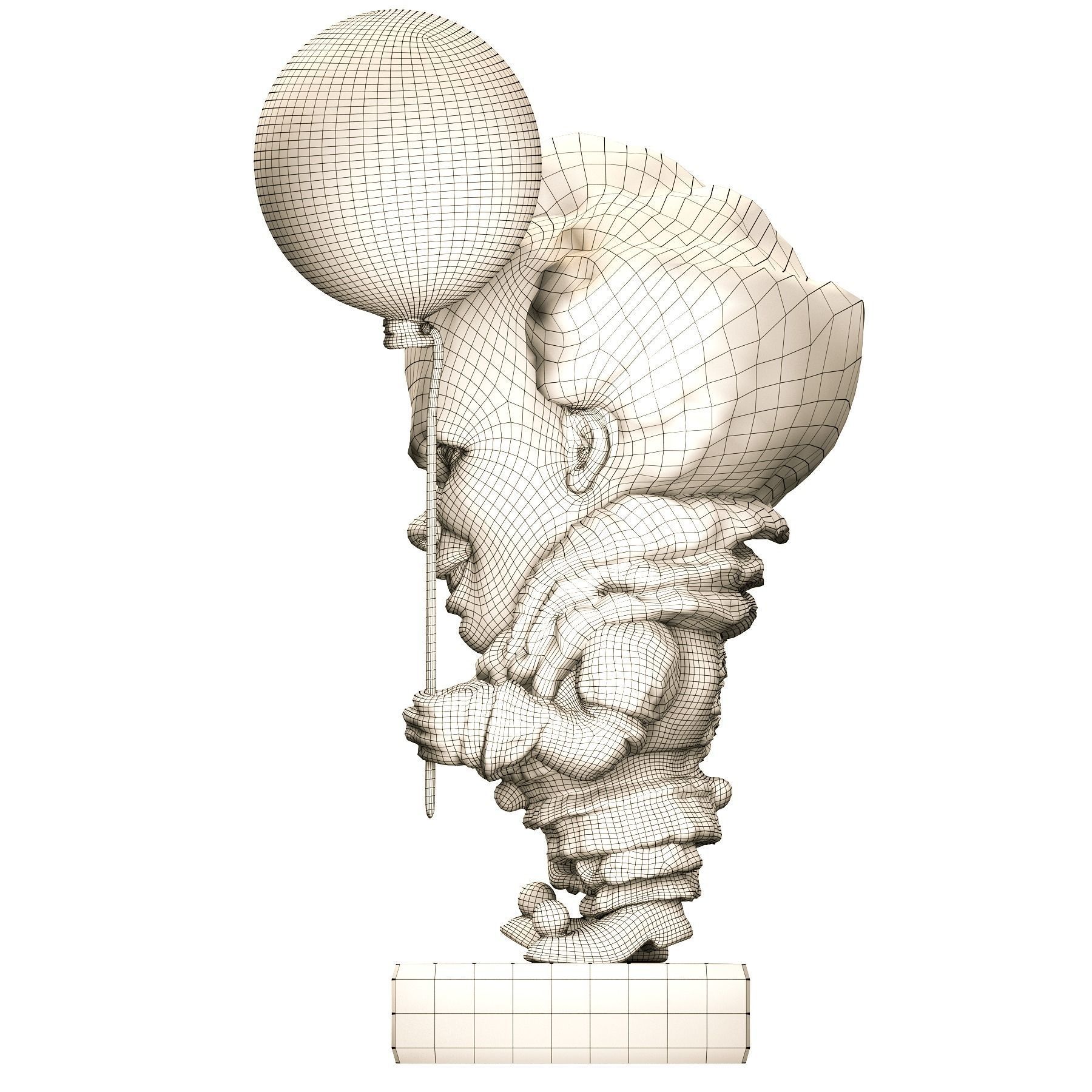 It 3d Model figurine with ball 3D print model_12