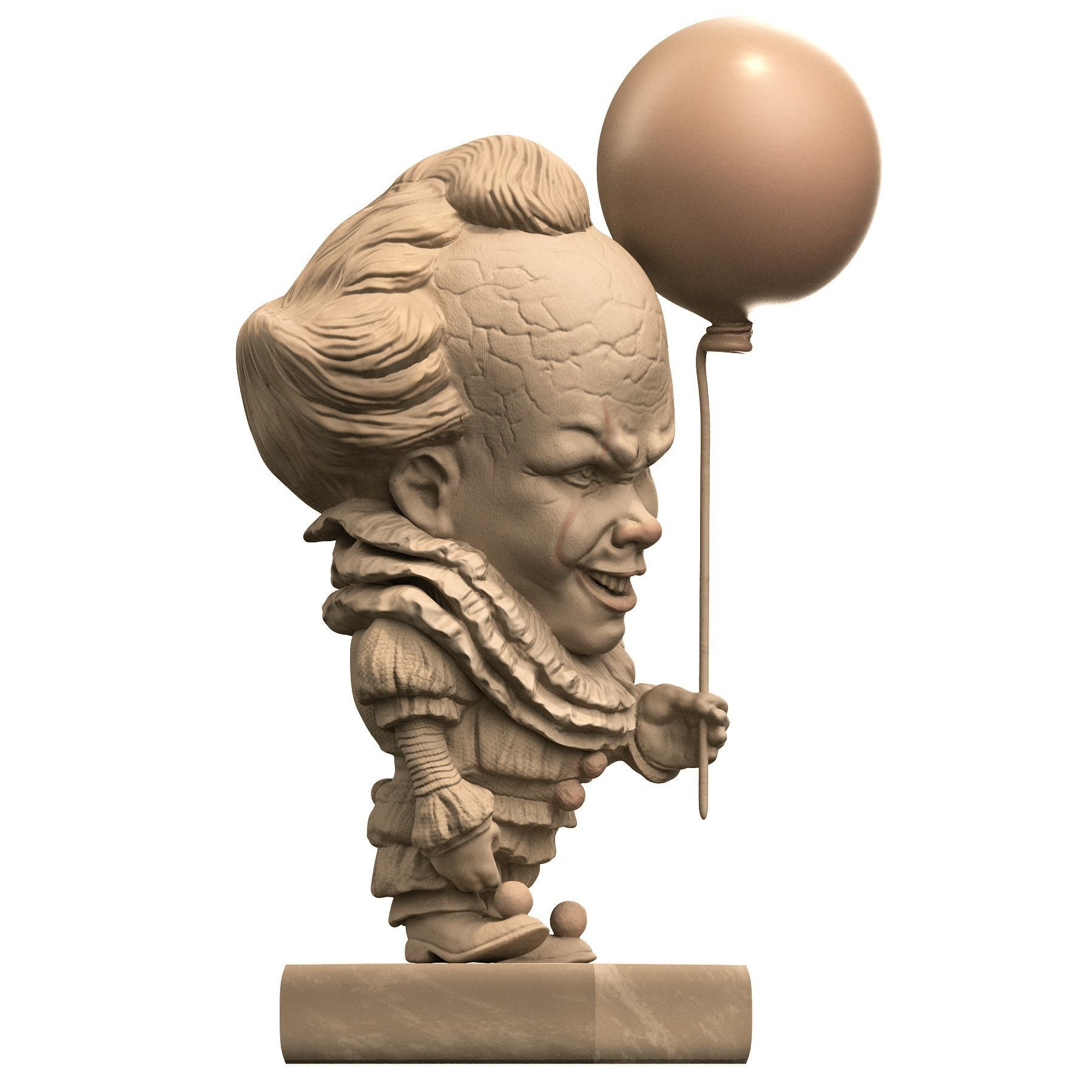 It 3d Model figurine with ball 3D print model_3