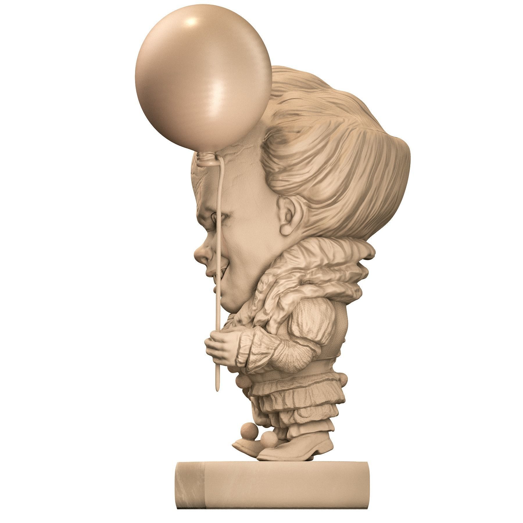 It 3d Model figurine with ball 3D print model_10