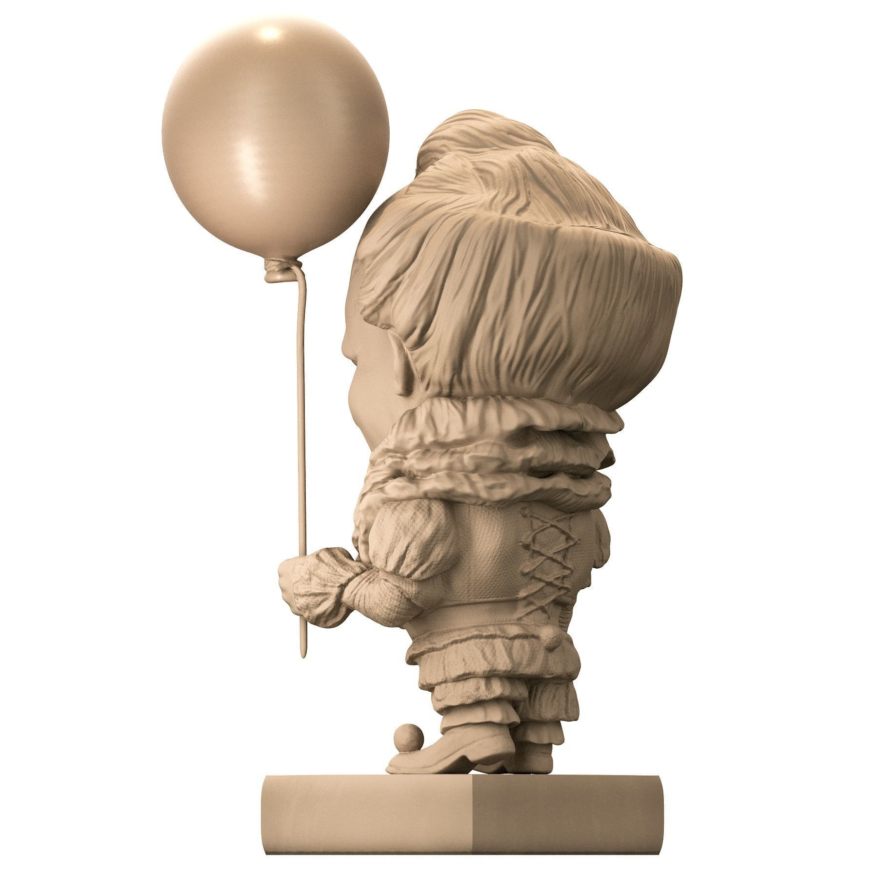 It 3d Model figurine with ball 3D print model_21