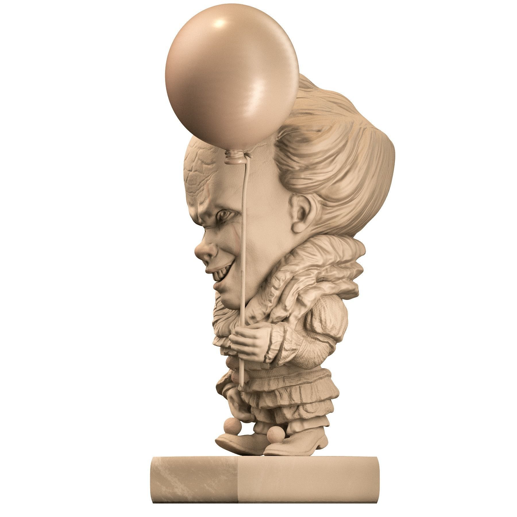 It 3d Model figurine with ball 3D print model_9