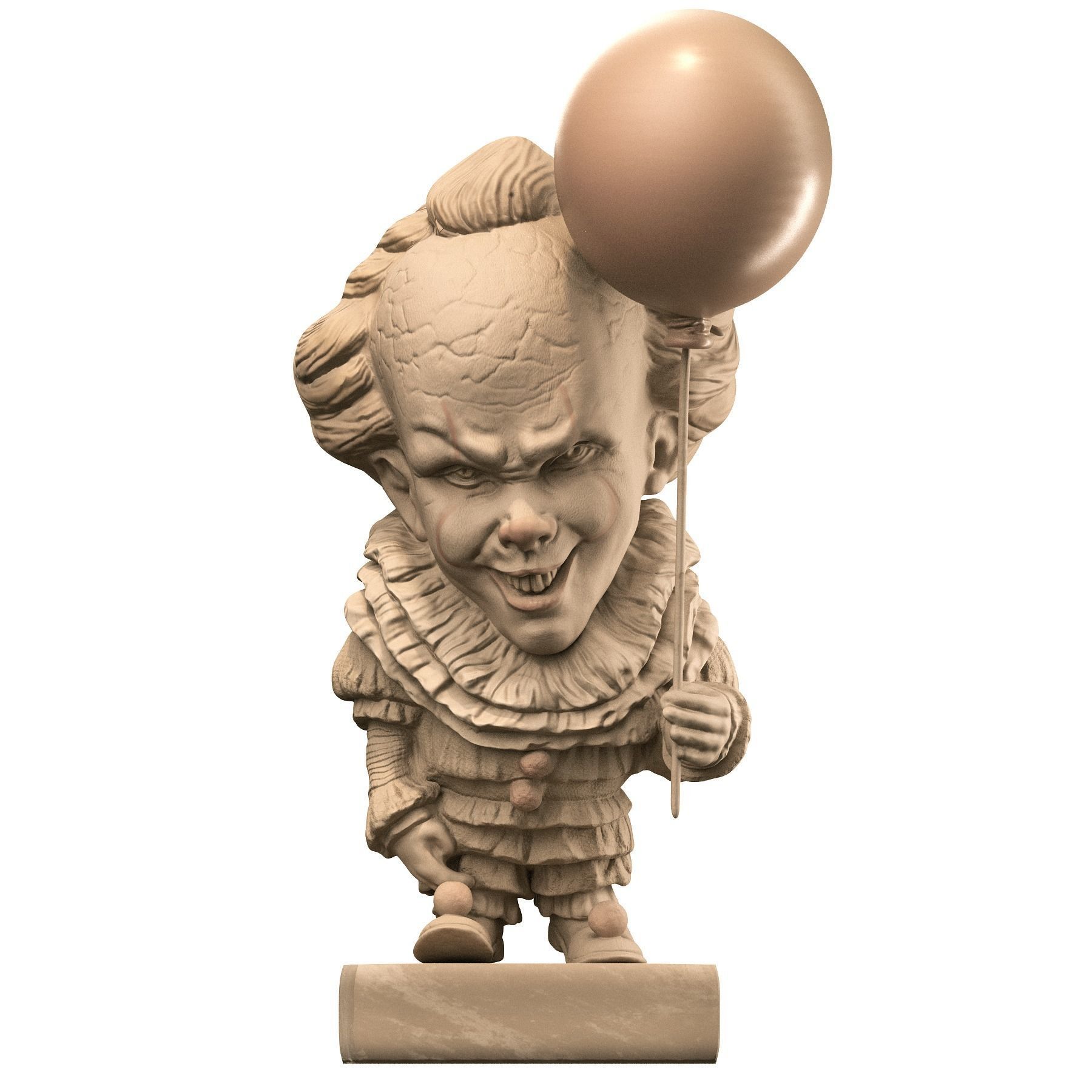 It 3d Model figurine with ball 3D print model_6