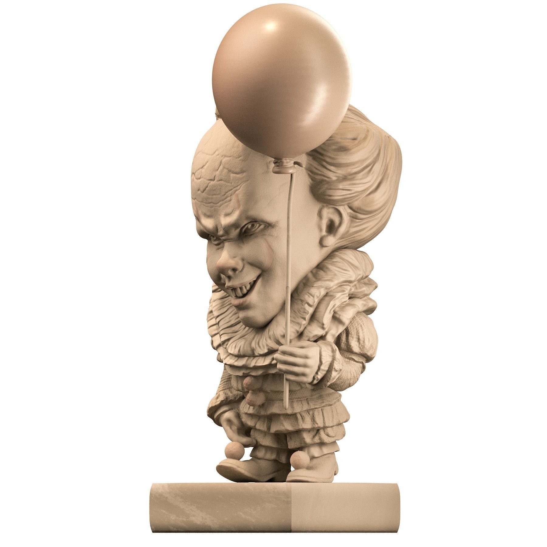 It 3d Model figurine with ball 3D print model_8