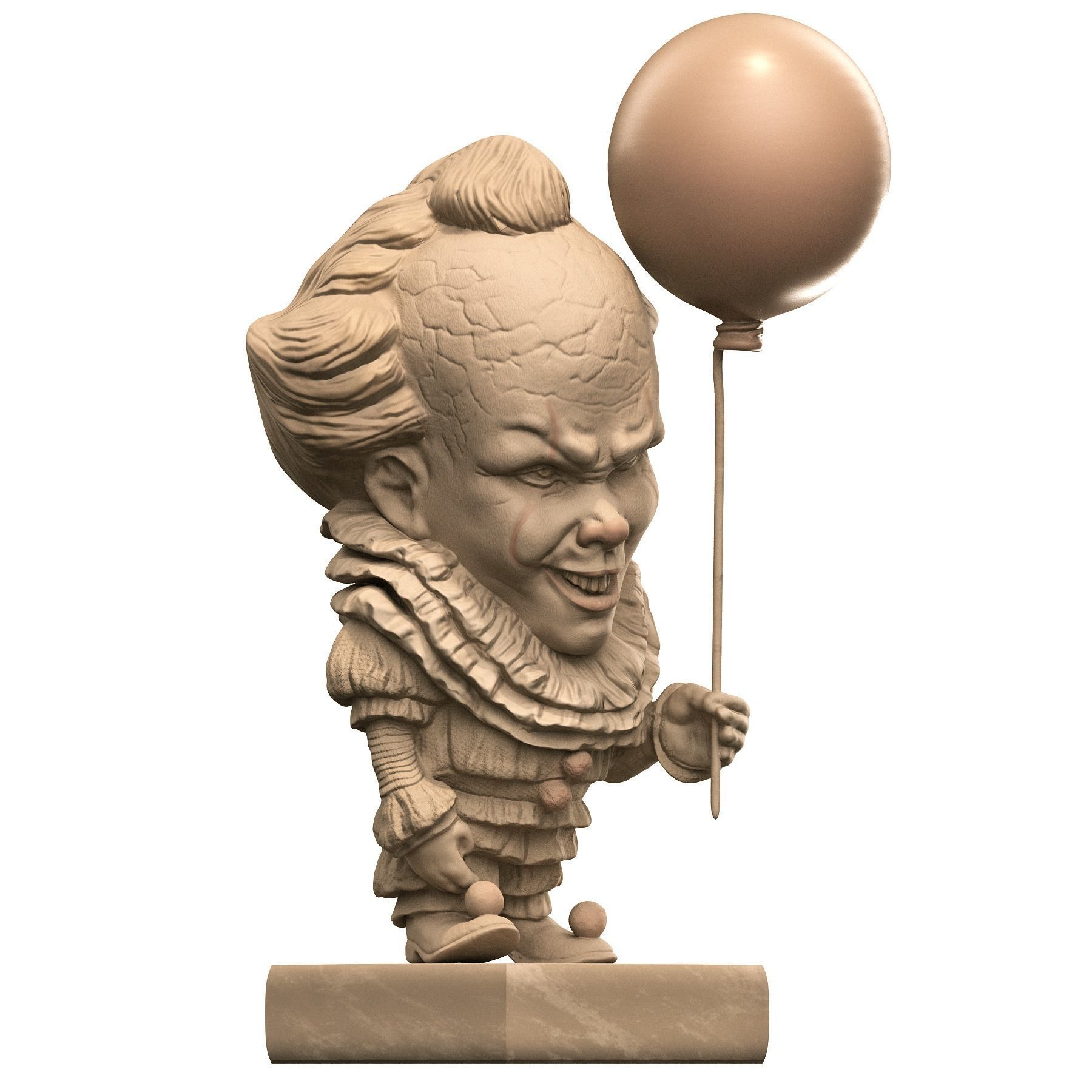 It 3d Model figurine with ball 3D print model_4