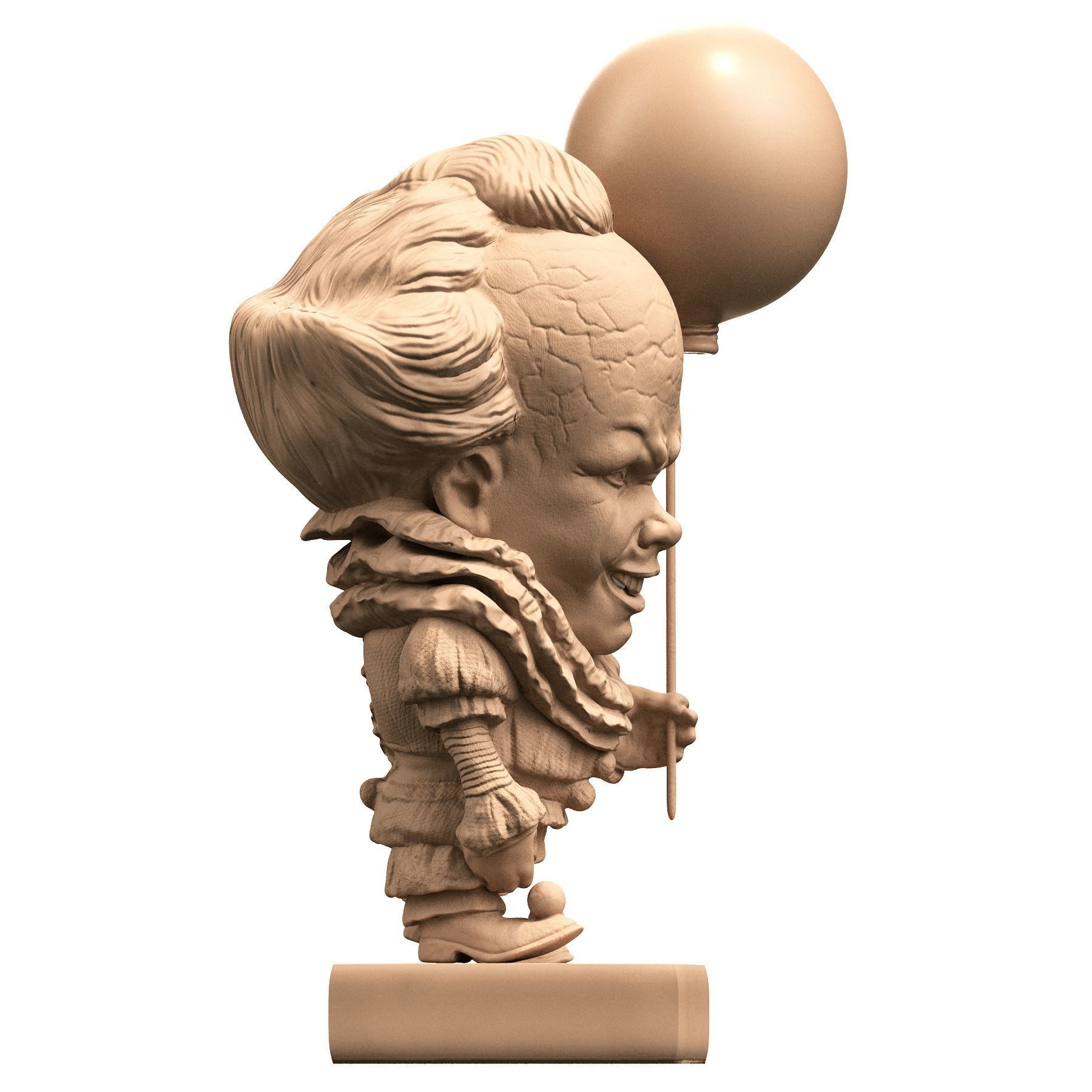 It 3d Model figurine with ball 3D print model_17