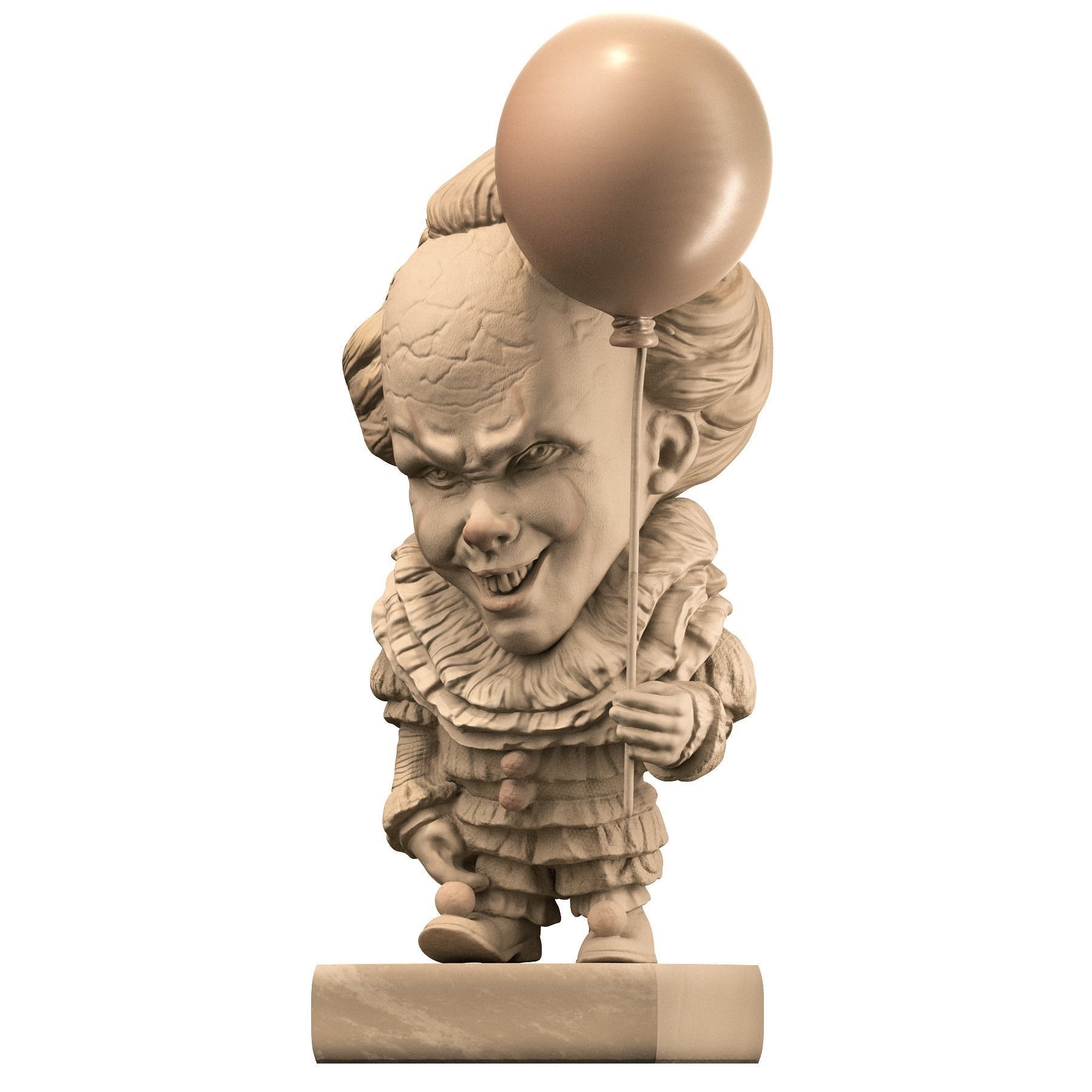 It 3d Model figurine with ball 3D print model_7